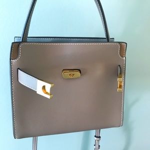 LEE RADZIWILL PETITE DOUBLE BAG - clam shell colou